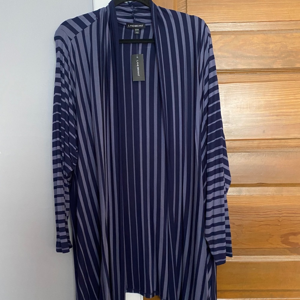 Lane Bryant Striped Cardigan